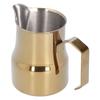Milk Frothing Cup Stainless Steel Potbellied Fancy Coffee Frothing Jug Pitcher for Home Office(Gold 350ml)