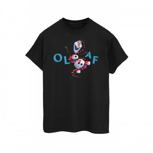 Disney Womens/Ladies Frozen 2 Olaf Leaf Jump Cotton Boyfriend T-Shirt