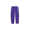 Li Ning Sports Lifestyle Series Fleece Lined Warm Elastic Waist Casual Knit Pants Women Pants Free-Purple AKLSG68-2