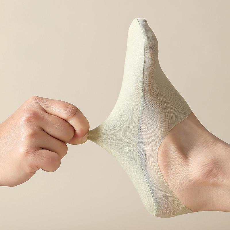 Women No Show Liner Socks Women's Low Cut Cotton Nylon Boat Invisible Hidden Socks Non-Slip for Flats Mesh Socks
