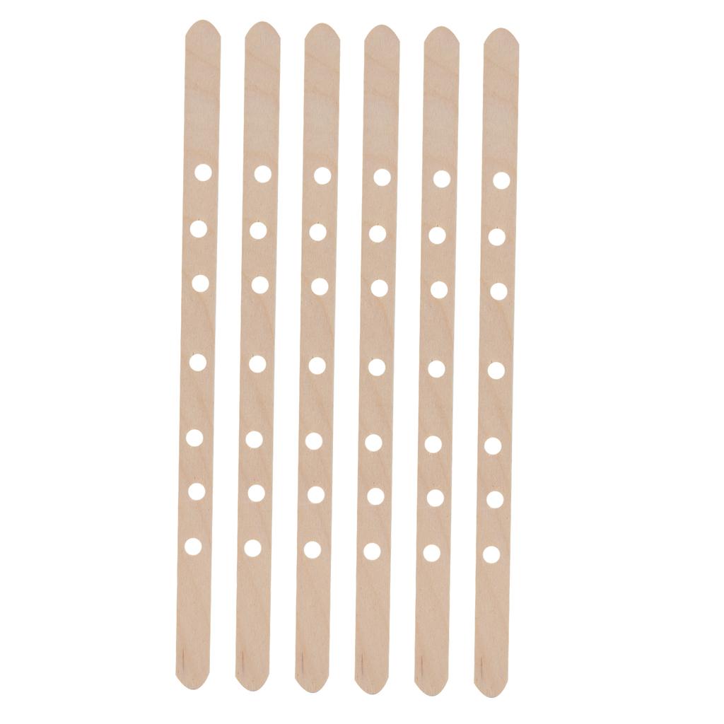 50Pcs Candle Wick Holder Birch Easy Use Reusable Wooden Wax Core Holder for Making Candles180x10mm