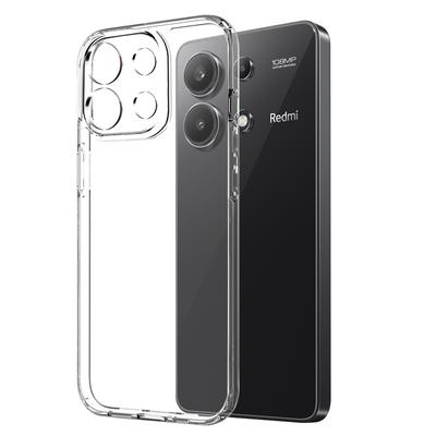 NORTHJO Для Xiaomi Redmi Note 13 4G Чехол из ТПУ Прозрачная накладка для телефона с защитной пленкой из закаленного стекла