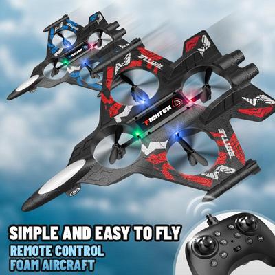 RC Plane 2.4G EPP Foam Remote Control Airplane Drone Friendly Baby Hobby Fighter Jet Glider Toy For Boys Girls Birthday Gift