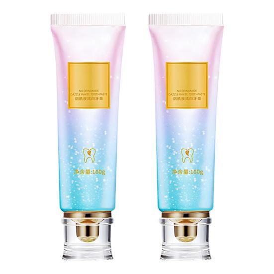 Yousheng 1/2/3Pcs 100G Nicotinamide Whitening Toothpaste Natural Mints Flavor Freshening Breath Stain Removal Sensitive Teeth Cleaning Brightening