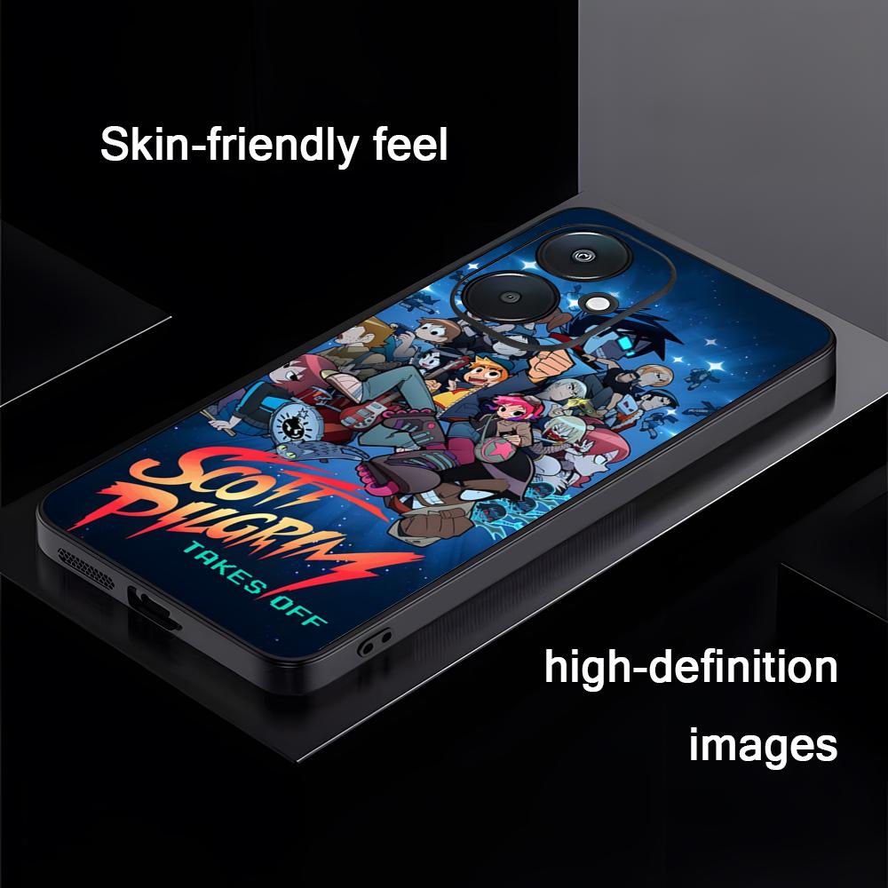 Чехол для телефона Scott Pilgrim Takes Off в стиле аниме для Xiaomi Redmi 14C 13C 12C Note14 13 12 11 10 Pro Plus S Мягкий черный чехол для телефона