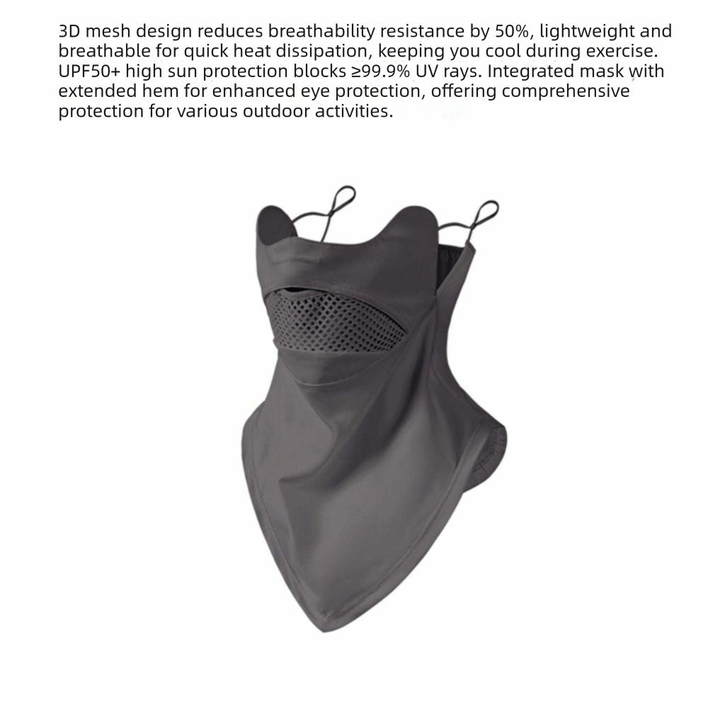 Breathable Sunscreen Mask Neck Anti UV Face Gini Mask Elastic Face Cover  Cycling
