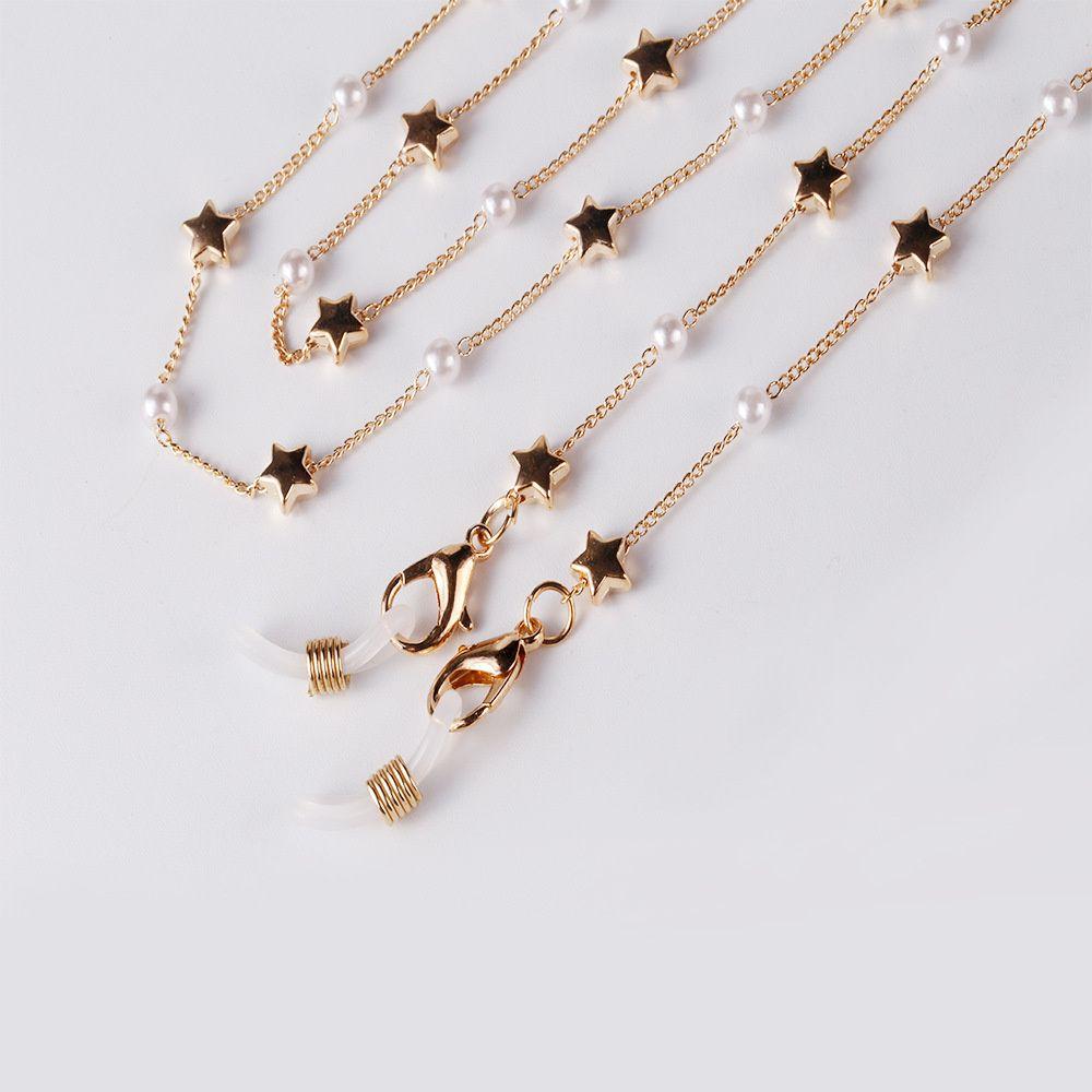 Цепочка Жемчужная Золотая Цепочка Халтер Цепочка для Очков Удлинитель для Маски Шнурок против Падения Цепочка для Маски