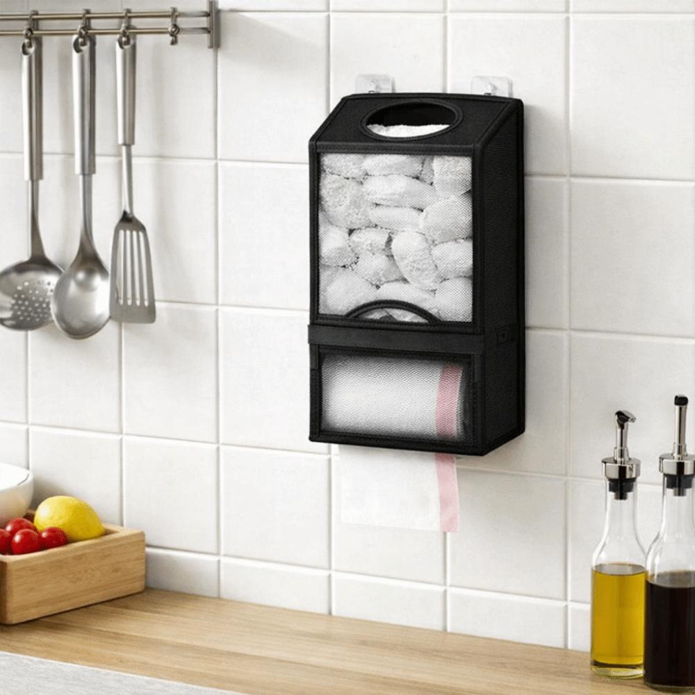 Large Capacity Plastic Bag Holder Non-woven Fabric Trash Bags Dispenser Shopping Bags