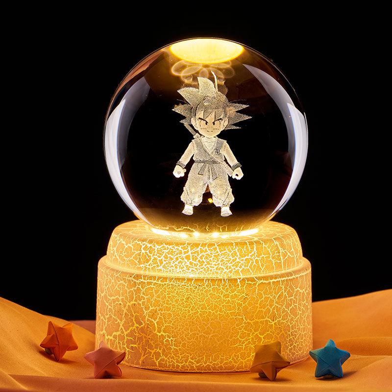 3D Кристальный Ночник Dragon Ball Goku - Креативное Украшение и Подарок на День Рождения