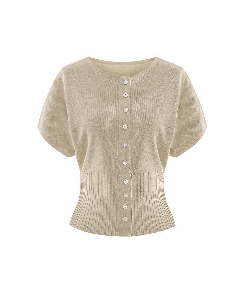 PAIGEFLYNN Button Dolman Fit Knit_P6Bkn003C