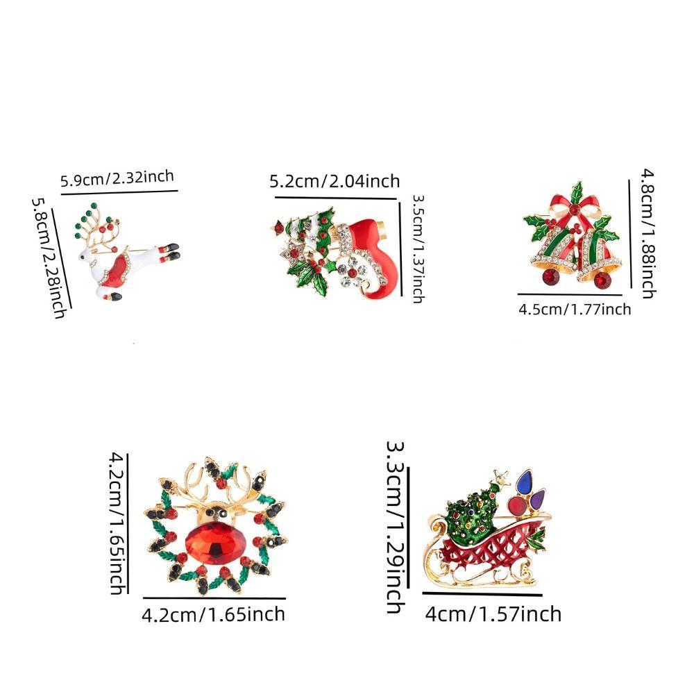 Versatile Christmas Brooch Boots Christmas Oil Drop Brooch Xmas Enamel Pin New Year