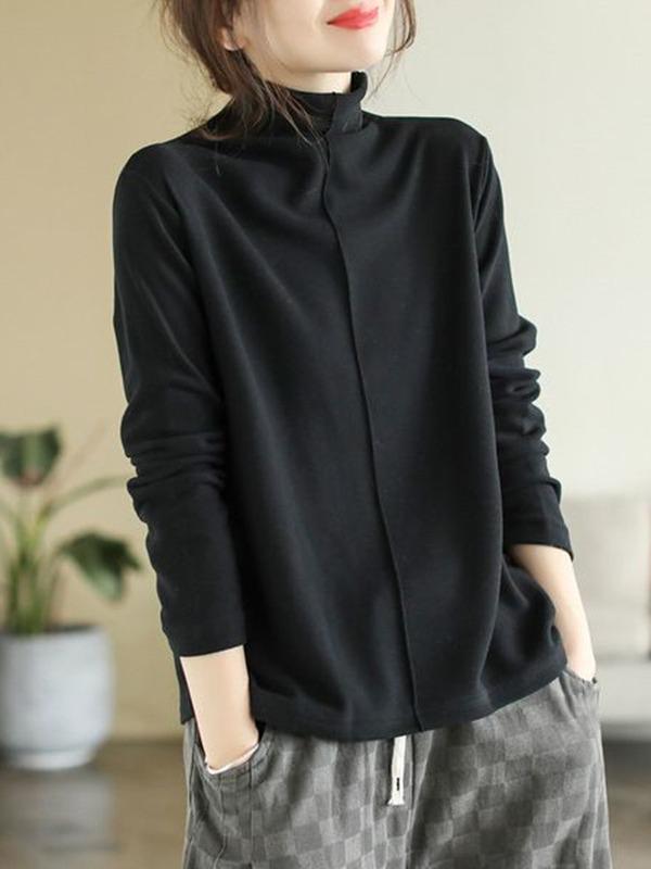 Женская универсальная вельветовая рубашка пэчворк с полувысоким воротником - Осень/Зима 2025