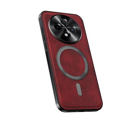 Для Oppo Reno 12F 5G Чехол Магнитный Элегантный Кожаный Износостойкий Объектив Полностью Закрытый Нескользящий Защита Края Чехол