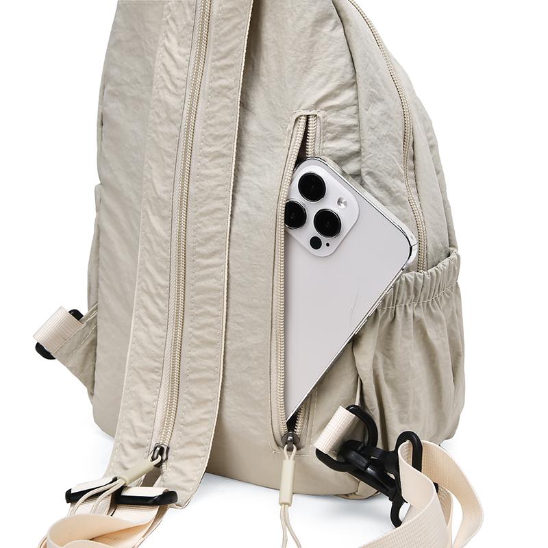 Женская сумка Многофункциональная Спортивная Большая Вместимость Однотонная Нагрудная Сумка Дорожный Рюкзак