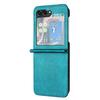 For Samsung Galaxy Z Flip7 FE 5G/Z Flip6 5G/Z Flip5 5G Case PU Leather Hard PC Phone Cover Calf Texture