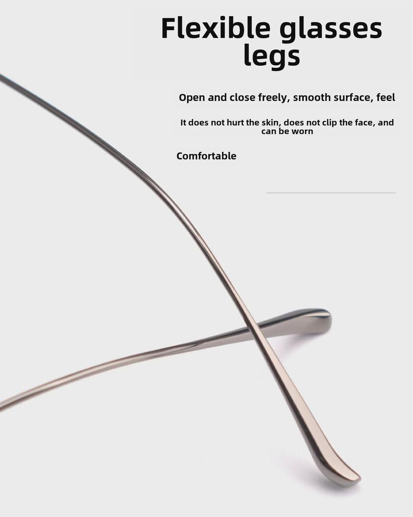 80856 Сверхлегкая круглая оправа для очков из чистого титана — универсальный двухцветный дизайн для мужчин и женщин, идеально подходит для крупных лиц