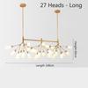 LED Post Modern Glass Balls Chandelier Lighting Black Gold Branches Style Ceiling Firefly Hanging Lamp for Living Dining Room