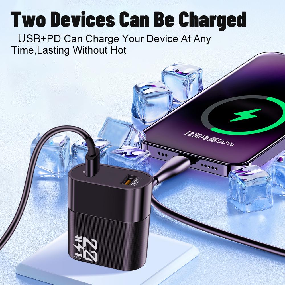 Зарядное устройство USB Type C 20 Вт Зарядное устройство для быстрой зарядки Адаптер питания Quick Charge QC 3.0 для iPhone 15 14 Pro Samsung Xiaomi Зарядное устройство для телефона