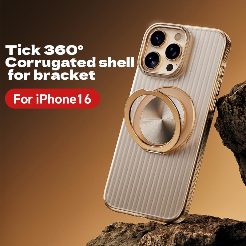 Гофрированный прозрачный матовый магнитный чехол-подставка для iPhone 16 15 Pro Max 14 13 12 11 для беспроводной зарядки Magsafe, ударопрочный тонкий жесткий чехол-бампер из ПК