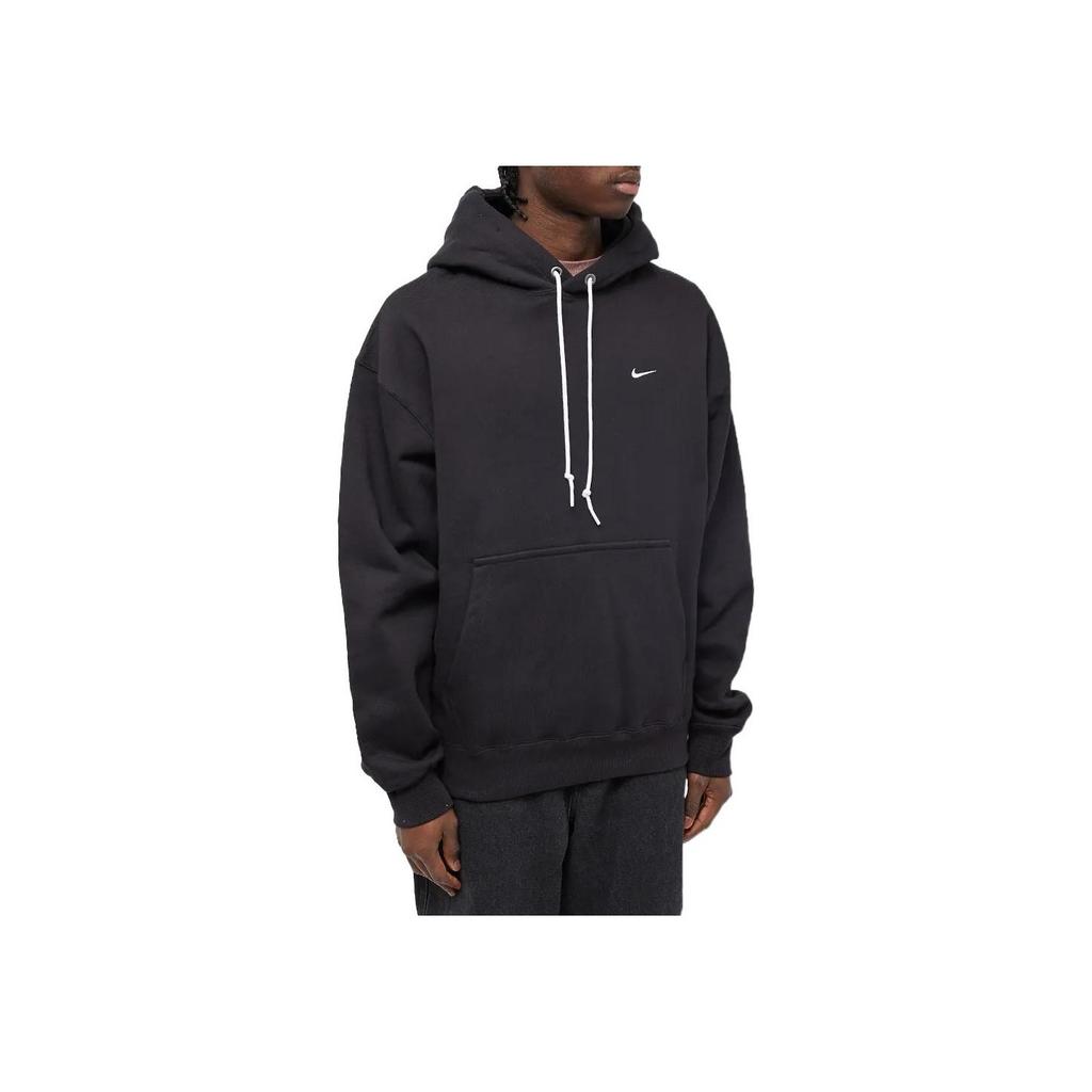 Nike Толстовка с капюшоном Solo Swoosh Full Zip, черная/белая, мужская уличная одежда DX1355-010