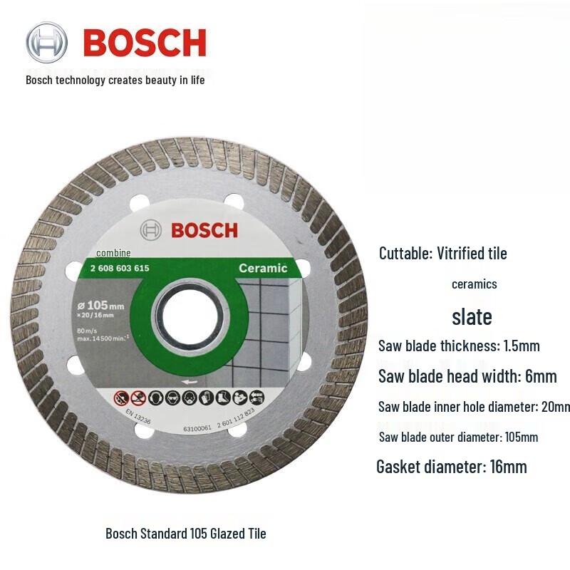 BOSCH Diamond Saw Blade CN plug (adapter included)