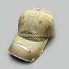 Baseball Cap Men Women Solid Color Gradient Distressed Style Sun Hat Streetwear Fashion