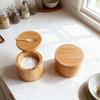 Банки для соли, приправы, банка для перца, бамбуковая коробка для приправ, чаша для хранения, набор горшков, деревянный контейнер для сахара, держатель с функцией крышки, несколько чаш