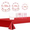 Christmas Bronzing Theme Paper Plate Paper Cup Paper Towel Knife Fork Spoon Tablecloth Disposable Party Arrangement Supplies