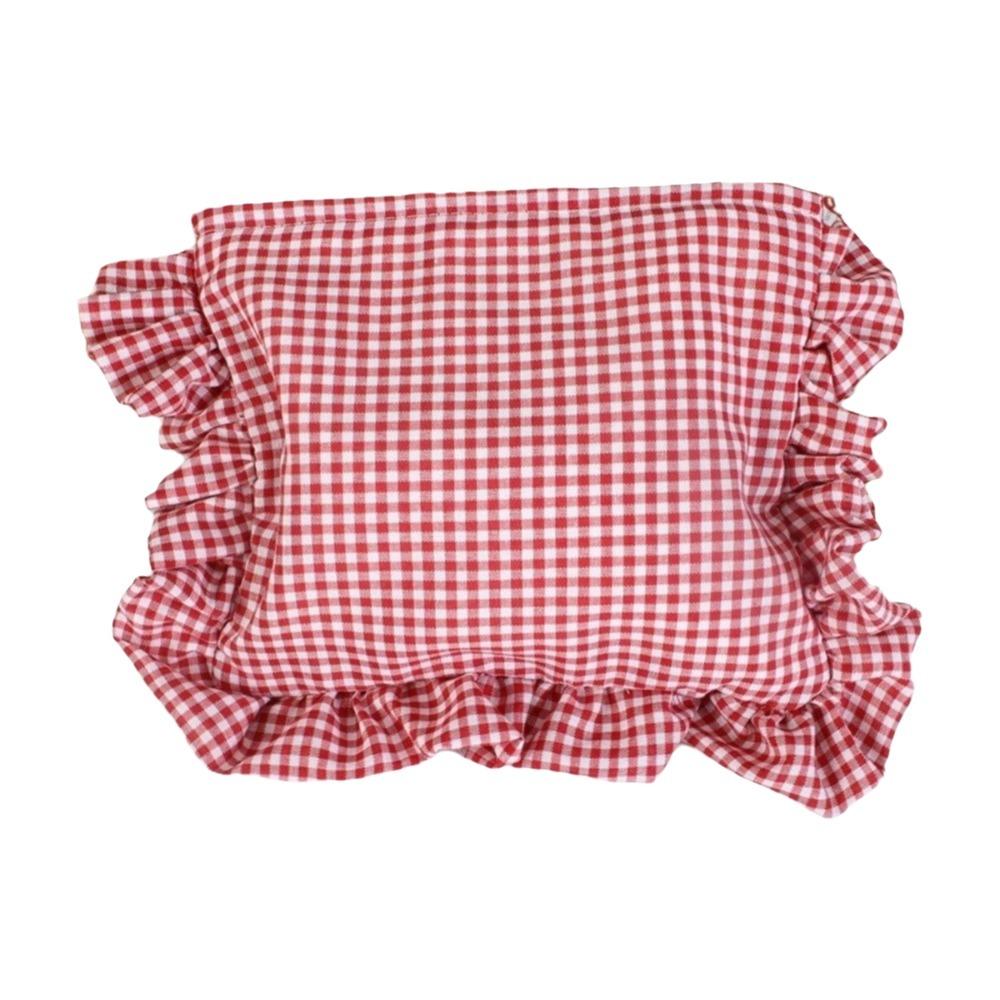 Cloth Plaid Makeup Bag Zipper Toiletry Organizer Bag Durable Nylon Cosmetic Bag Business