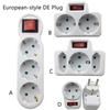 German Plug European Wireless Socket Conversion with Switch 1/2/3 Holes Electrical Plugs