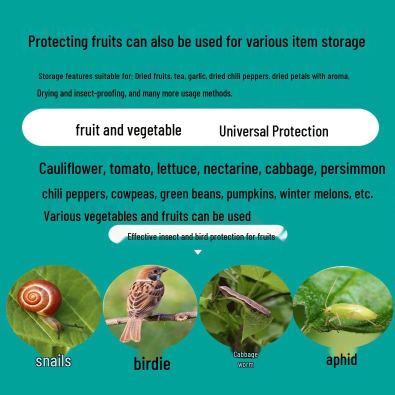 Упаковка фруктовых деревьев в мешки: Сетчатые чехлы для защиты от насекомых и птиц для клубники, инжира, гранатов, винограда и помидоров