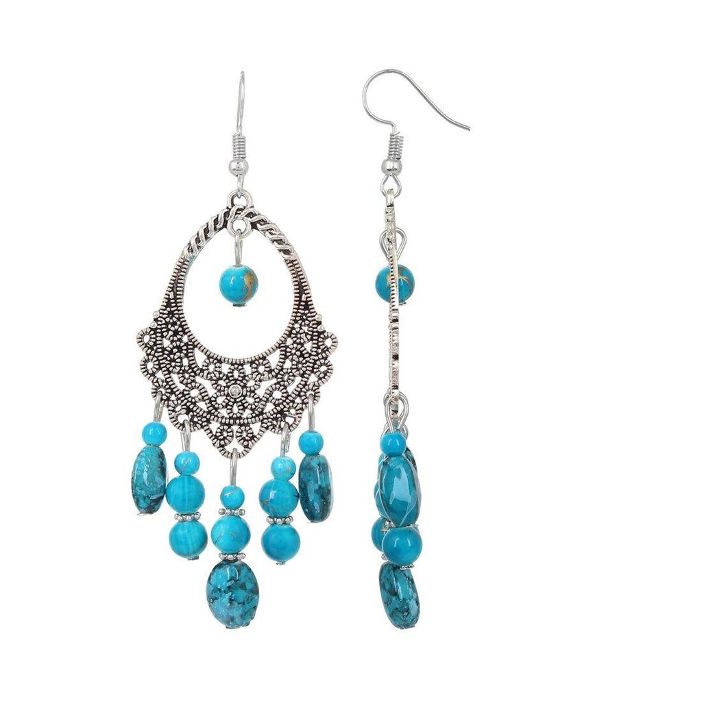 Новейшие богемные серьги из окисленного серебра для женщин и девушек