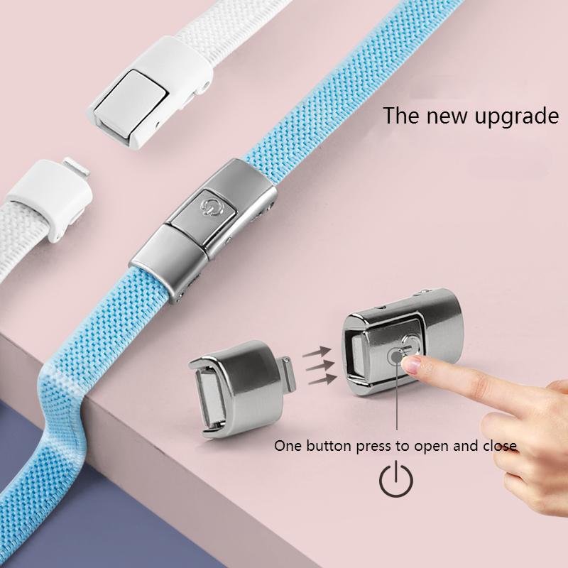 Эластичные шнурки Press Lock, 8 мм, расширенные плоские шнурки для кроссовок без завязок для детей и взрослых