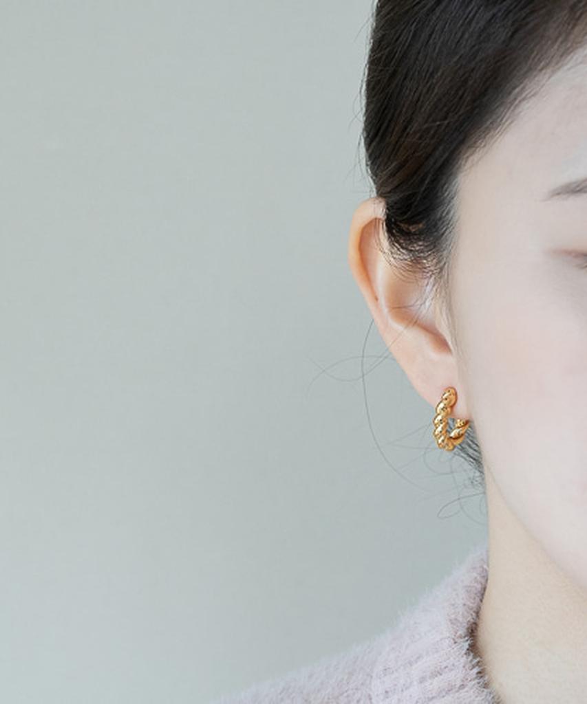 Серебряные серьги Alleun 925 пробы, смелый витой дизайн