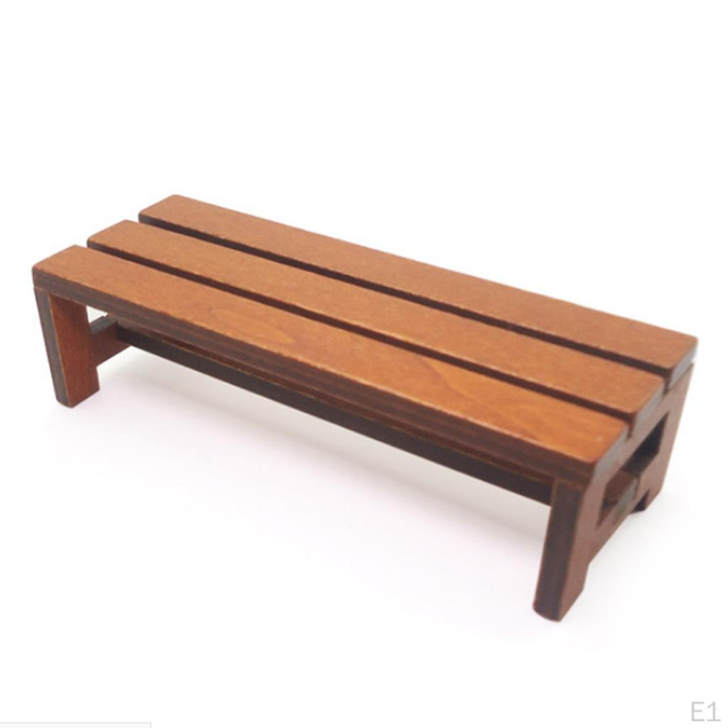 Миниатюрный кукольный домик, простая деревянная мини-скамейка, подарочный кукольный домик