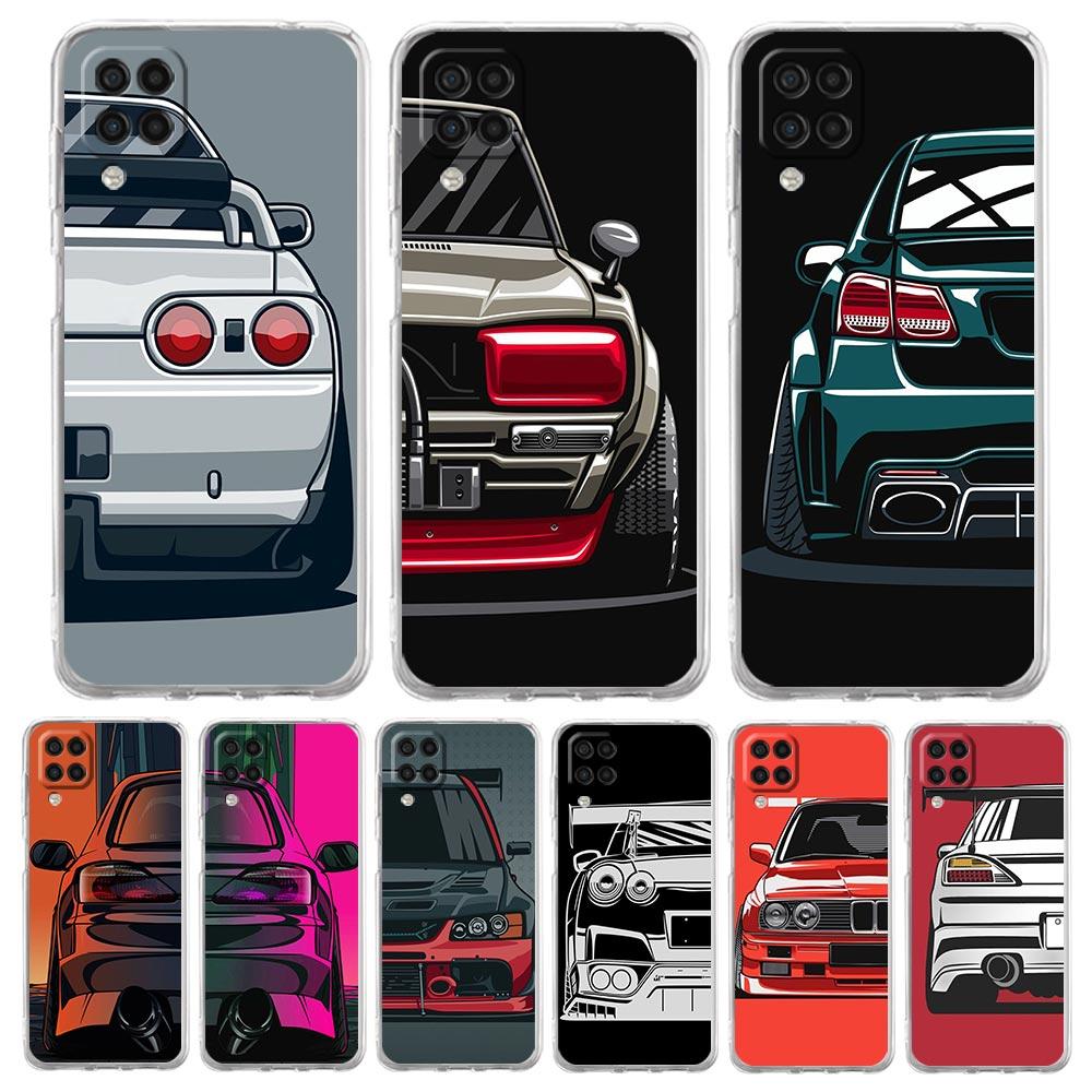 Прозрачный чехол для телефона Samsung Galaxy A13 A51 A71 A21S A12 A11 A31 A52 A41 A23 A53 A73 A32 5G A03S Мягкий чехол Япония JDM спортивный автомобиль