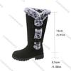 Fashion Comemore Winter Shoes for Women Velvet Thickened Snow Boots Thick Heel Round Toe Casual Belt Buckle Furry Mid-calf Boots Females