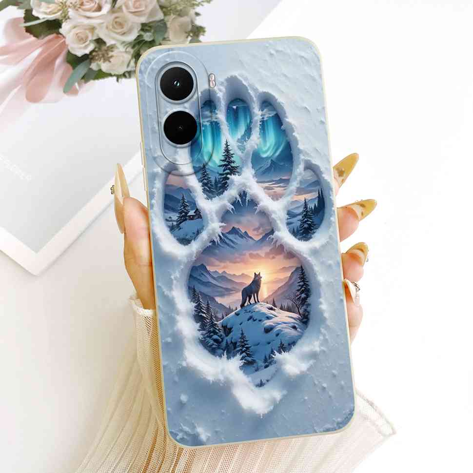 Silicone Case For Xiaomi Poco M7 4G Case Cute Cat Flowers Soft Slim Phone Cases For Xiaomi Poco M7 PocoM7 4G Cover Bumper