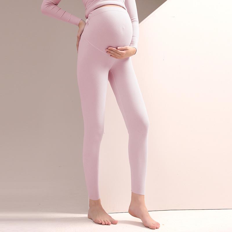 Теплые флисовые леггинсы большого размера для беременных женщин: Пижамные штаны подходят для раннего и позднего периода беременности, на осень и зиму