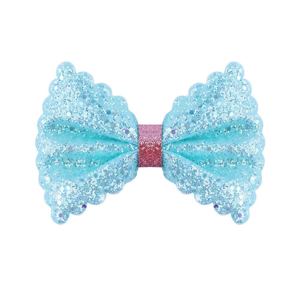 6pcs Glitter Hair Bows Sparkly Hair Clips Multi Color Alligator Clips Hair Clips for Baby Girls Teens Toddlers Hair Accessories