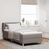 Box Spring Bed with Headboard Taupe 80 x 200 cm Fabric