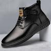 Высококачественные мужские осенние модные повседневные высокие кожаные туфли классического стиля мужские мягкие и удобные повседневные короткие ботинки из коровьей кожи