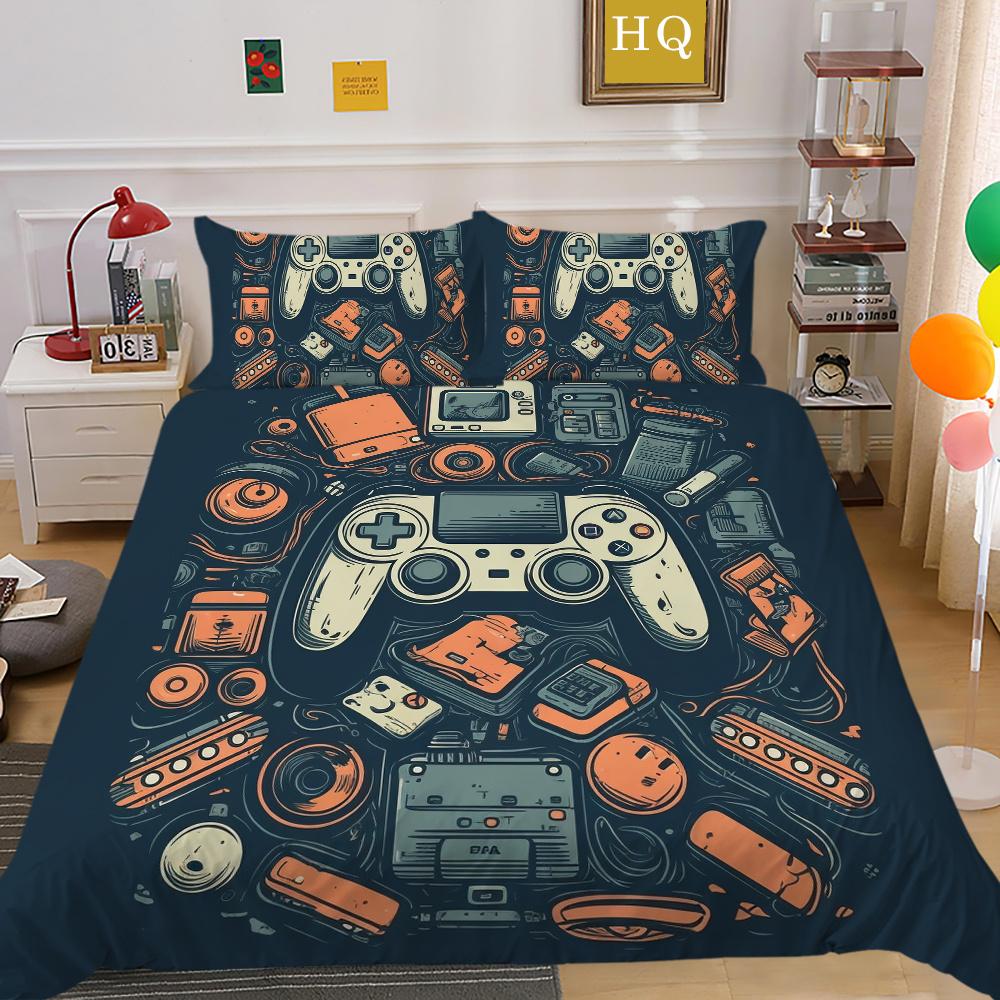 Пододеяльник для мальчиков в игровом стиле, домашние покрывала, комплект постельного белья королевского размера, модное постельное белье, домашние постельные принадлежности для подростков, костюмы