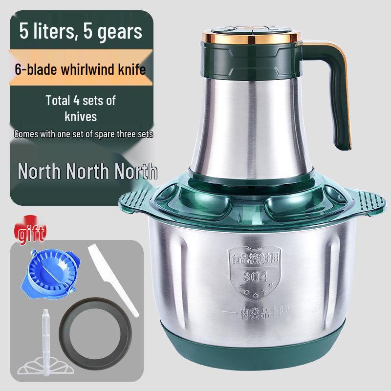 Многофункциональная мясорубка и кухонный комбайн высокой мощности - Измельчитель и миксер из нержавеющей стали