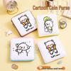 Суперлегкий холщовый мультяшный кошелек для монет и держатель для гигиенических прокладок для девочек