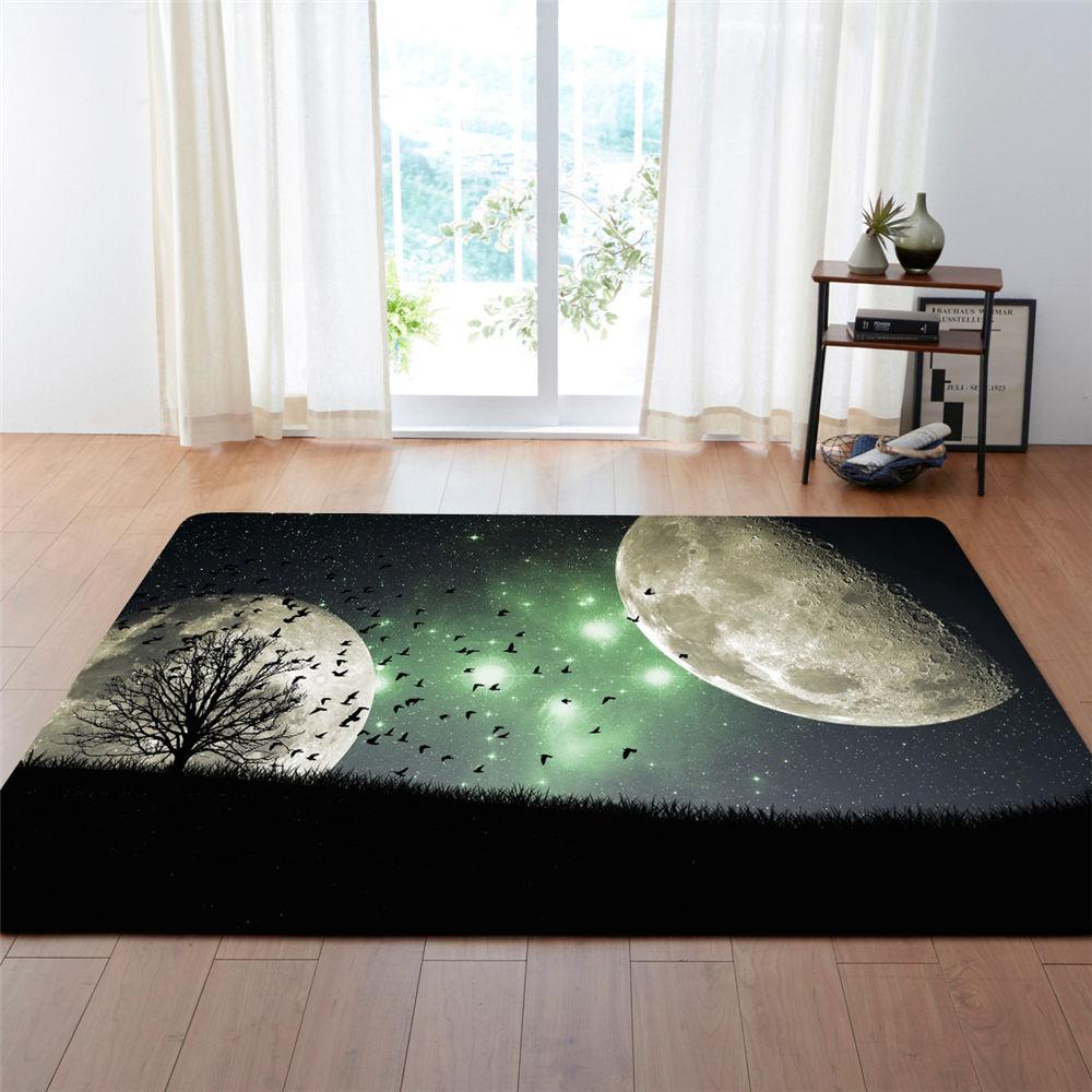 Ковер Bat Spider Moon 3D Хэллоуин Ковер для гостиной Ковер для игровой зоны для мальчиков и детей Кухонный ковер для пола в спальне Коврик для ванной из пены с памятью