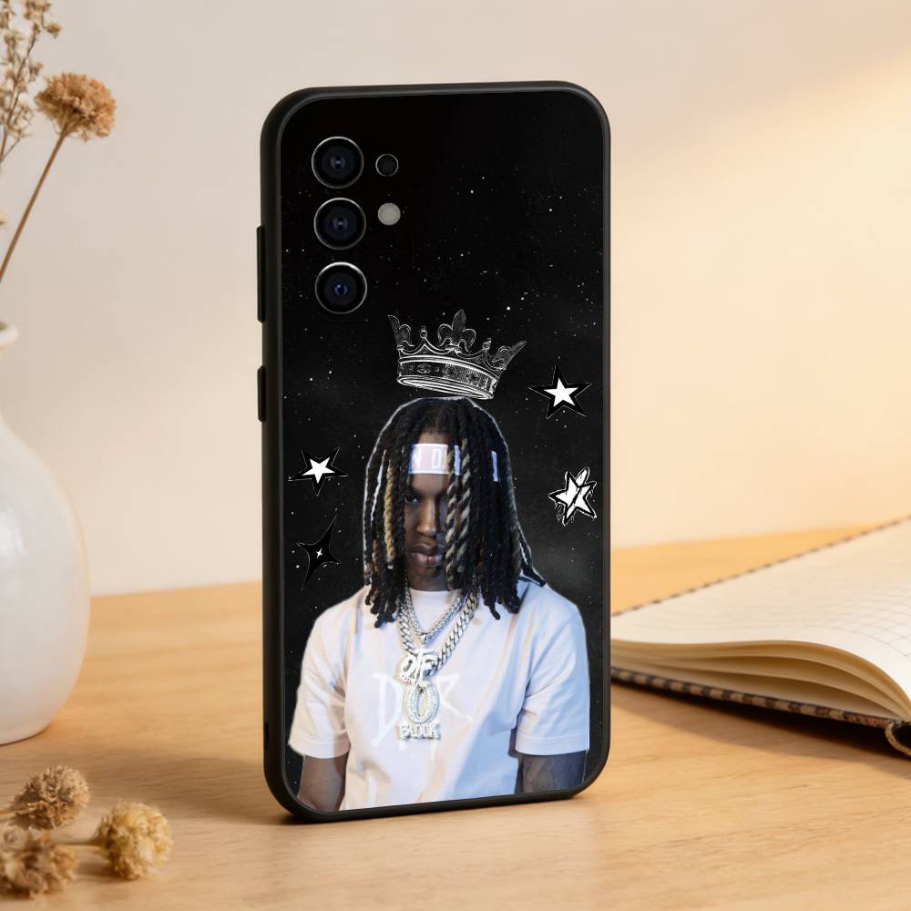 Чехол для телефона R-Raper K-King Von Черный Силиконовый Мягкий Для Samsung S25,S24,S21,S22,S23,S30,Ultra,S20,Plus,Fe,Lite