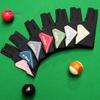1 шт. Перчатка для бильярда с эластичной застежкой-лентой, регулируемый дизайн, нескользящая, для левой руки, 3 пальца, для бильярда