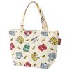 Skater Quilted Fabric Insulated Lunch Tote Bag with Snoopy Cookie Design Pocket, KBCT9-A