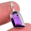 Натуральный африканский аметист, драгоценный камень, 925 стерлинговое серебро, подарок, кулон 1" G4E94